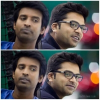actor simbu and soori meme template