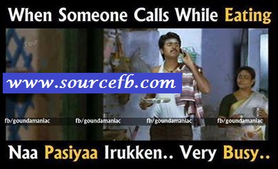 When some one calls while eating