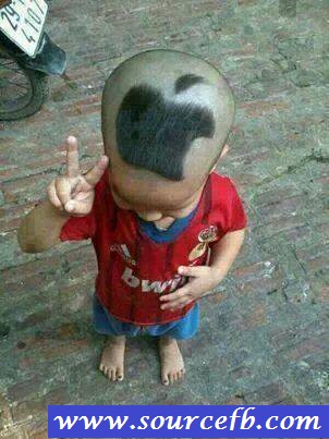 Baby Hair cut In Apple symbol